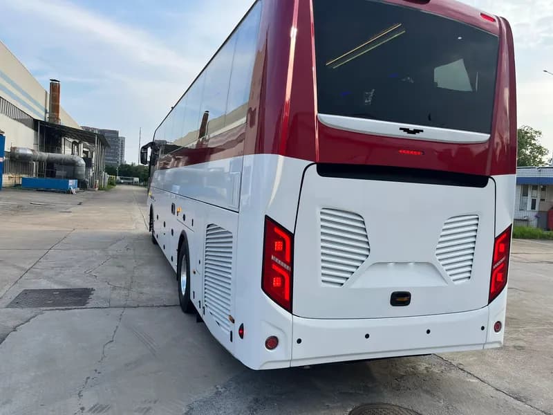 Finished coach rear view outdoors